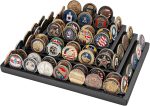 Challenge Coin Display Holder, 5-Tier Solid Wood Stand Holds 60 Coins | Military Coin Rack with Non-Slip Base, Ready-to-Use No Assembly, Challenge Coin Display Case for Collectors - Image 2