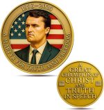 Charlie Kirk Commemorative Coin – 1993-2025 Memorial Tribute – “A Martyr for Truth and Freedom” – Collectible Challenge Coin with American Flag Design – Christian & Patriotic Keepsake Gift (A) - Image 2