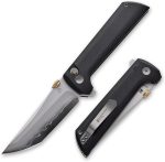 Chop 2 Pocket Folding Knife Tanto for EDC (2406-BK) | Button Lock 3.59" SLD-Magic Blade G10 Handle 4.23 oz Camping, Hunting, collection,Hiking with Clip - Image 2