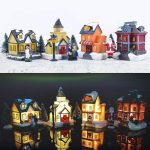 Christmas Village Sets with LED Lights and Figurines Indoor Decor | Collectible Buildings,Christmas Village Collection for Mantel, Shelf, Window, Tabletop, and Indoor Room Displays for Holiday - Image 2