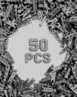 Classic Dark Gray Ball Joints Bulk, Plate Special 1x2 with 5.9mm End Cup and Towball 50 Piece, Compatible with Lego Parts and Pieces(Dark Gray) - Image 2