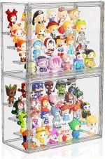 Clear Acrylic Display Case for Collectibles 4 Layer Hobby Figure Display Case Box with Shelves Stackable Figurine Display Boxes for Funko Pop Mart Labubu Model, 2 Pack - Image 2