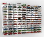 Clear Display Case Wall Cabinet for 1:64 Hot Small Toy Car Wheels Scale Matchbox Hot Toy Cars Collection Storage Display (108 Slots, 32" X 21") - Image 2