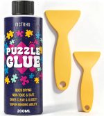 Clear Jigsaw Puzzle Glue with Applicators, Quick-Dry, 200mL | Glue for Puzzles to Frame, Non-Toxic, Non-Yellowing, Covers Up to 5,000 Pieces, Easily Preserves Finished Puzzles - Image 2