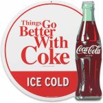 Coca-Cola Things Go Better With Coke Metal Sign | Vintage Coca-Cola Wall Art for Kitchen, Man Cave or Garage - Image 2