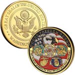 Coins Fredoom Military Appreciation Challenge Coins,Great Seal of The United States Eagle Army Challenge Coins - Image 2