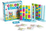 Color Stack Challenge by Relatable – A Fast-Paced Color Matching Puzzle Game for Fun Parties and Family Game Night. Includes 2 Stack Racks, 50 Challenge Cards, 80 Rings & Instructions - Image 2