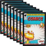 Comic Book Frame, Black, 8 Pack, 6 3/4" x10 1/4" | Partial UV protection, compatible with standard comics. Spring clips support thicker comics for wall & tabletop display. - Image 2