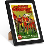 Comic Book Frame, Premium Wood Display Case for 6 11/16" × 10 3/16" Comic, Wall Mount or Tabletop Stand, Layered Design with Positioning Mat, Perfect for Home Decor, 1 Pack, White - Image 2