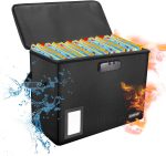 Comic Book Storage Box with Lock, Fireproof Comic Book Organizer | Holds 150-175 Comics,Water-Resistant, Moistureproof Comic Book Box, Label Window,Zipper,Heavy Duty Bin,Container Holder,Black - Image 2
