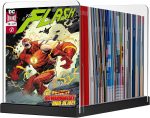 Comic Book Storage Holder，Wood Comic Book Case with three acrylic dividers，Acrylic Comics Book Box，Bin & Organizer，Stores Up To 150 Comics (Black) - Image 2