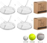 Cosmos 4 Pcs Sport Ball Stand Holder Baseball Display Stand Golf Ball Holder Tennis Ball Desk Rack for Baseball Tennis Ball Golf Ball Small Sphere Stone Egg Stand, Non-Slip Bottom - Image 2