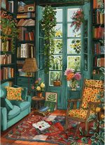 Cozy Study Puzzles for Adults 1000 Pieces, Jigsaw Puzzles for Adults 1000 Piece, Challenging Game Toys, Impossible Puzzle, Family Decoration Puzzle - Image 2