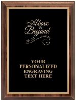 Crown Awards Above & Beyond Classic Wood Plaque, 10 x 13 Custom Engraved Trophy Plaque Award - Image 2