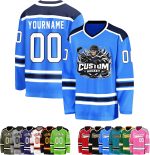 Custom Hockey Jersey Personalized Name Number & Logo Team Uniform Long Sleeve Hockey ice Jersey for Men Women Youth - Image 2