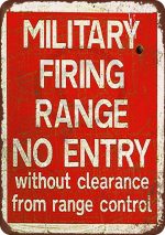 Custom Kraze Military Firing Range Vintage Reproduction Metal tin Sign 8 x 12 - Image 2