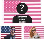 Custom Pink American Flag 3x5 Ft,Personalize Flags Design Your Image | Custom America Flags for Bedroom,Funny Tapestry Poster For Decorate Clubs Concerts Bars University Dormitories Living Rooms - Image 2