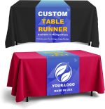 Custom Table Runner with Business Logo, Personalized Table Runner with Your Photo/Text/Logo for Trade Shows, Events, Birthday, Wedding (13" X 72") - Image 2