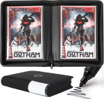 D DACCKIT Comic Binder，Comic Book Album with Sleeves Fits Regular Comics and Comic Bagged and Boarded - Comic Storage Binder Holds 24 Comic Books（Model A，Classic Black） - Image 2