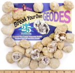 DANCING BEAR 25 Break Your Own Geodes, (Medium 1-1.5") 90% Hollow, Crack Open & Discover Amazing Surprise Crystals Inside! Educational Info and Instructions Included, Fun Party Favors & Prizes - Image 2