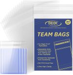 DEDC 100 Pcs Team Bags for Trading Cards, Team Bag Fit 3x4inch 35PT Top Loaders for TCG MTG Shipping Sports Graded Card TOP Loader Sleeves Protector - Image 2