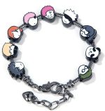 DIY JJK Charm Bracelet Gifts – 9 Mini Anime Faces in Chibi Style – Gojo, Yuji, Sukuna, Panda & More – Removable Alloy Chain for Fans and Collectors - Image 2