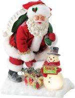 Department 56 Possible Dreams Christmas Traditions Santa Please Stop Here Light Up Figurine, 10.5 Inch, Multicolor - Image 2