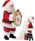 Department 56 Possible Dreams Christmas Traditions Santa Seeing is Believing Figurine Set, 10.5 Inch, Multicolor - Image 2