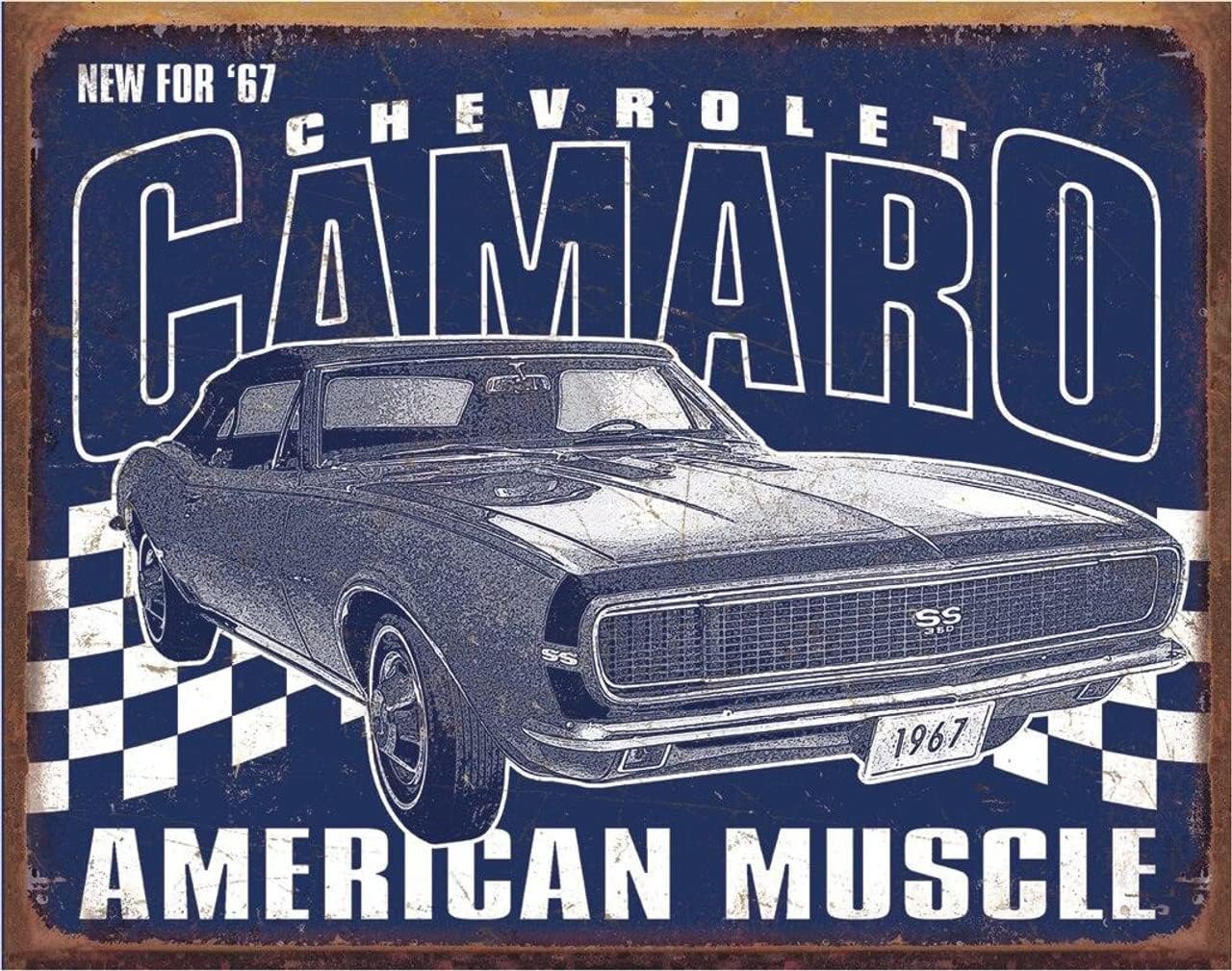 Desperate Enterprises Chevrolet Camaro - 1967 Muscle Tin Sign - Nostalgic Vintage Metal Wall Decor - Made in USA | 12.5" x 16" Nostalgic Vintage Metal Wall Décor, Made in USA - Image 2