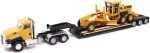Diecast Masters | 1:87 Scale Cat CT660 Day Cab Tractor with Lowboy Trailer and Cat 163H Motor Grader | Model 84414 - Image 2