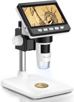 Digital Coin Microscope 1000X, 4.3" LCD Coin Magnifier with Screen for Error Coins, 1080P USB Microscope with 8 Adjustable LED Lights, Photo & Video, Built-in Storage, Compatible with Windows/MacOS - Image 2