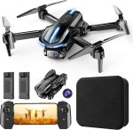 Drone with Camera for Adults Beginners Kids, Fun 1080P Foldable Mini Drone for Exciting Indoor Outdoor Play, RC Quadcopter with 2 Batteries, One Key Start, Easy to Fly, Altitude Hold, 3D Flips - Image 2