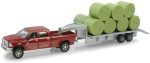 ERTL Dodge Pickup with Diecast Trailer and Bales, 1:64-Scale ZFN14855 - Image 2