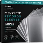 EVEO 100 Vinyl Record Sleeves Outer – Crystal Clear Outer Vinyl Sleeves LP Album Covers 12.75"x12.75" | Perfect Fit Protective 3 Mil Protection for Single & Double LPs - Archival Quality - Image 2