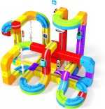 Electric Train Set for Kids, 110PCS 3D Racing Track Sets with Electric Train, Traffic Signs, STEM Train Toys Birthday Gifts for Boys and Girls Age 3+ Years Old - Image 2