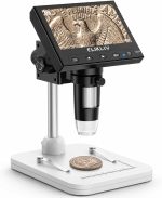 Elikliv Microscope, LCD Digital Coin Microscope 1000x, Coin Magnifier with 8 Adjustable LED Lights, PC View Compatible with Windows/MacBook, EDM4, 4.3-Inch - Image 2