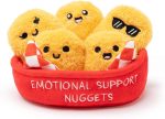 Emotional Support Chicken Nuggets by Relatable, Cuddly Stuffed Animals and Toys, Squishy Toys and Plushies, Great Gift Ideas for Loved Ones of All Ages, Includes 5 Plushies with Carrying Basket - Image 2