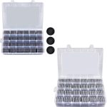 FULLCASE 168 Pieces 46mm Coin Capsules with Foam Gasket and Plastic Storage Organizer Box, 6 Sizes (20/25/27/30/38/46mm) Coins Collector Case Holder for Coin Collection Supplies - 2 Pack - Image 2