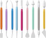 Ferrochef 10 Set 90 Pcs Plastic Clay Sculpting Tools Different Shapes Pottery Tools Clay Carving Cutters Pottery Trimming Supplies for DIY Ceramics Plastilina Molding Embossin (Colorful Style) - Image 2
