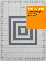 Fiskars 18" x 24" Self Healing Cutting Mat for Quilting & Sewing, Gray | Double-Sided Sewing, Quilting & Craft Cutting Board, Grid with 30 45 60 Degree Bias Lines for Fabric, Paper & DIY Projects - Image 2
