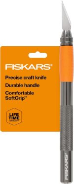 Fiskars 6" Detail Craft Knife, Exacto Hobby Utility Knife, Durable Aluminum - Image 2
