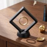 Floating Display Frame,for Jewelry & Coin Storage,Transparent Suspension Storage Box for Collector Daily Small Item Showcase & Gift Packaging, Black - Image 2