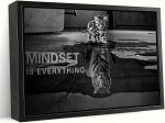 Floating Framed Mindset Motivational Wall Art,Inspirational Artwork 8x10in | Mindset is Everything Office Quote Painting Picture Wall Decor, Print Poster for Office, Work, Gym Home Decoration - Image 2