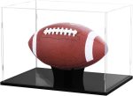 Football Display Case Full Size, Acrylic Clear Box with Stand, UV Protected Memorabilia Holder, for Autographed Football Fans & Collectors, Sports Collectibles - Image 2
