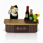 Funny Miniature Cat Bartender Figurines with Cocktail Bar for Office Desk Accessories, Unique Cat Gift for Cat Lovers (Bar Set) - Image 2