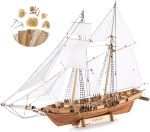 GAWEGM Wooden Building Kits - 1/96 Harvey 1847 Ship Model for Adults | For Adults, Assembled with Metal Accessory, For Collection, Teaching Exhibition, Ship Model Hobby, Assemble Expert - Image 2