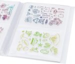 GLOBLELAND 80 Pockets Clear Stamps Storage Album Cut Dies Storage Bag Embossing Folder Keeper Cards Folder Bag for DIY Scrapbooking Arts Crafts Collecting 5.11x7inch - Image 2