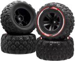 GOUPRC 12mm Hex RC Wheel Tires Set, 3.26 * 1.67 Inches 4PCS Swamp Claw Mud Terrain Tires Accessories for 1/14 1/16 RC Car Crawler Buggy Truck - Image 2