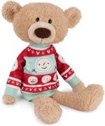 GUND Sleigh Toothpick 15-Inch Tan Teddy Bear in Holiday Sweater for Ages 1+ - Image 2