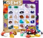 Gamerside Rock Collection 25 Mineral Rocks Gemstones for Kids 6-12 | Unique Gem Stones Geology Kit, Educational Science Kit, Learning Guide Included, Great STEM Gift for Young Geologists - Image 2